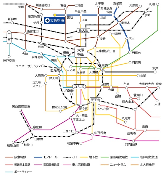 大阪（伊丹）空港地図