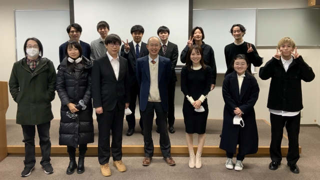 2023/02/08 卒業研究発表会後の集合写真