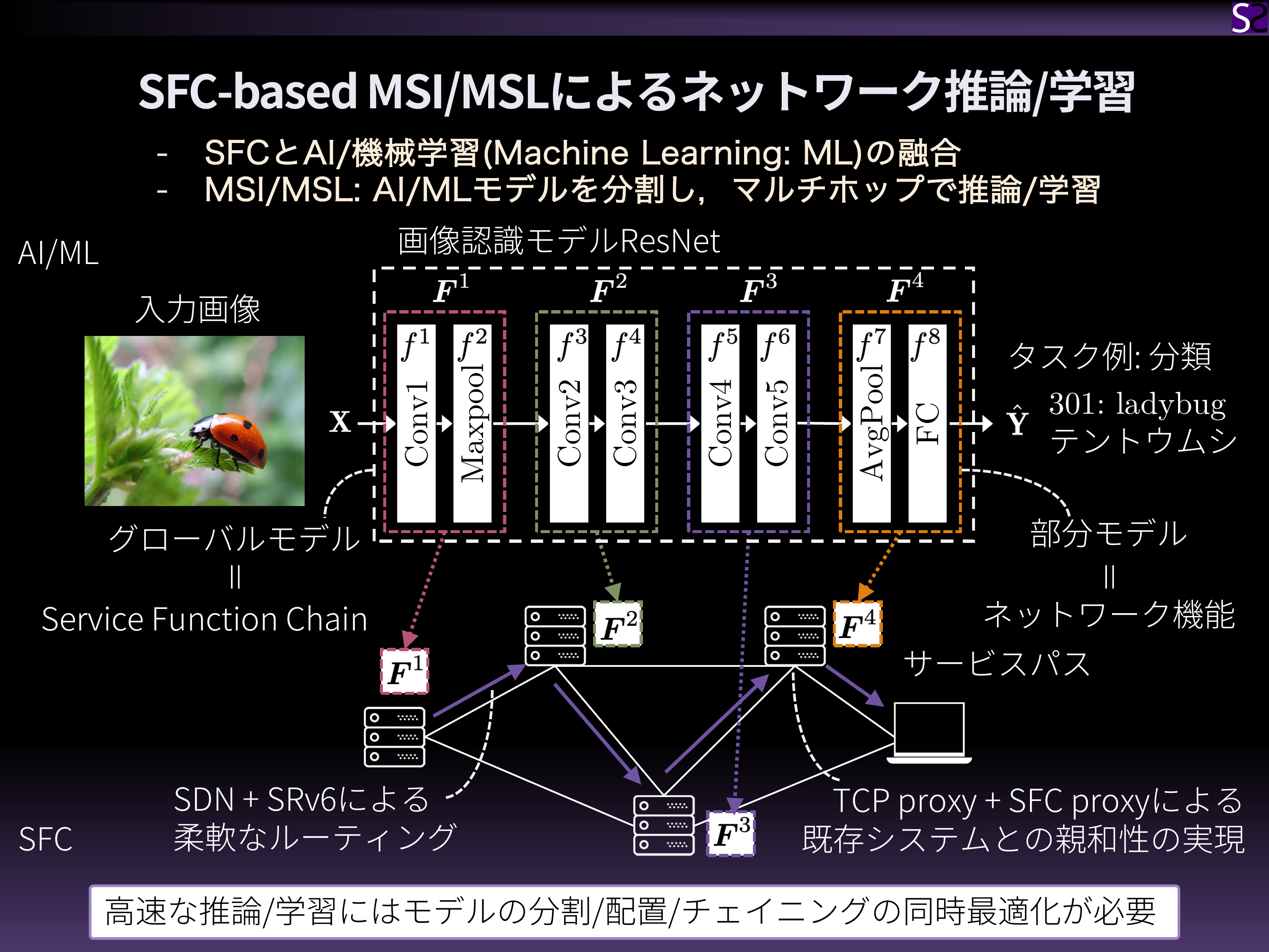 SFC-based MSI/MSLによるネットワーク推論/学習